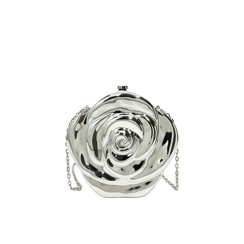 Acrylic Box Bag for Women 2025 Niche Floral Design Unique Elegant Handheld Evening Bag