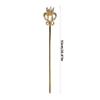 Enchanting Cosplay Jeweled Walking Stick with Pearls Accents Embedded Metal Roleplay Wand Ideal for Costume Parties Gift