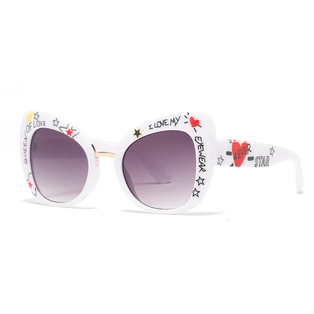 New retro large frame cat eye anti-blue glasses classic daily commuting dating versatile plain and thin flat glasses