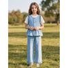 MONTAGUT KIDS Girls' Classic Denim 3-Piece Outfit