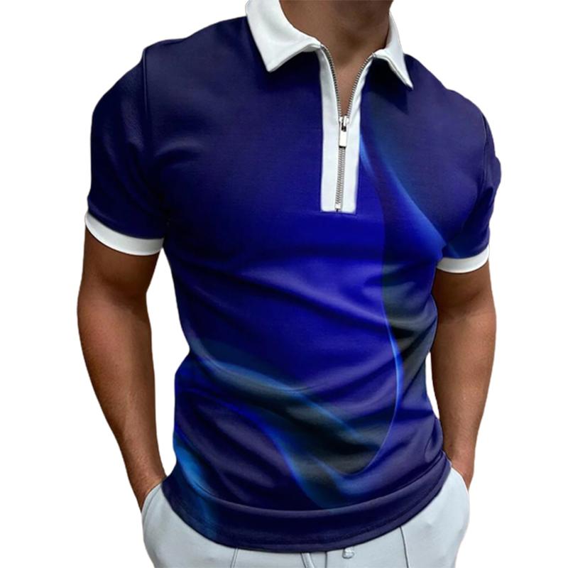 Повседневная футболка с лацканами — фото 9