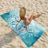 1pc Quick-Dry Blue Mandala Beach Towel, Lightweight Swim Towel for Travel Camping Pool Sports