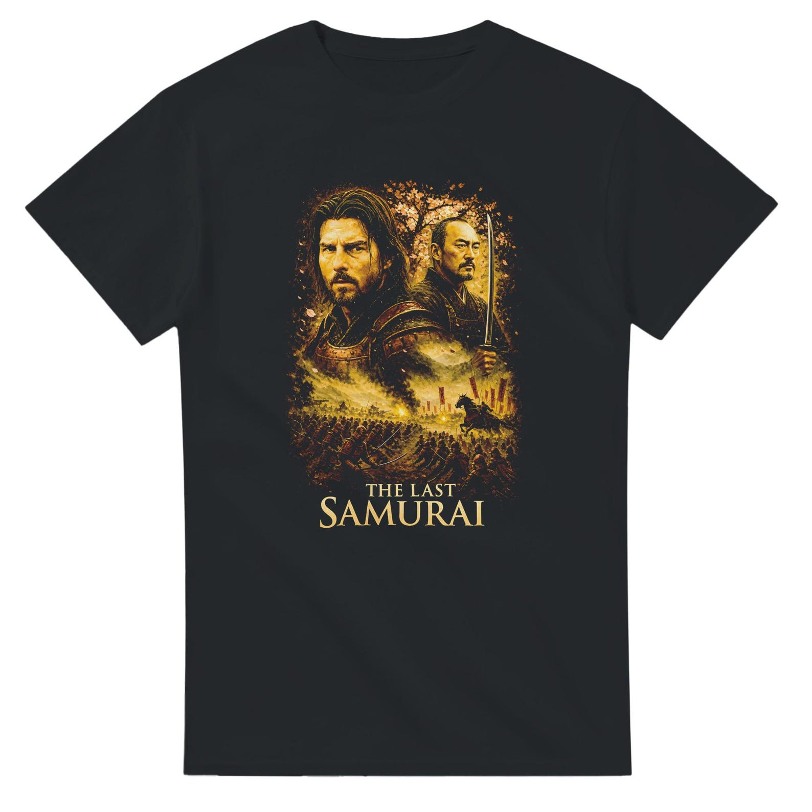 The Last Samurai Halftone Heavyweight Unisex Crewneck T shirt | Gildan® 5000 S