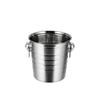 1L/3L/5L Stainless Steel Ice Bucket Portable Ice Chiller Cooler with Comfortable Handle Two-ear Ice Bucket Bar Wine Tooling