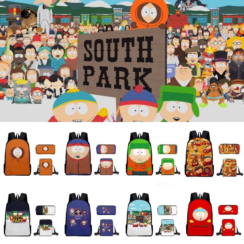 Unisex South Park Backpack With Matching Pouches For Students