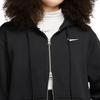 Nike Logo Print Long Comfortable Jacket Women Jackets Black DQ5746-010