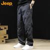 Jeep Men's Spring Autumn Cargo Straight-Leg Pants
