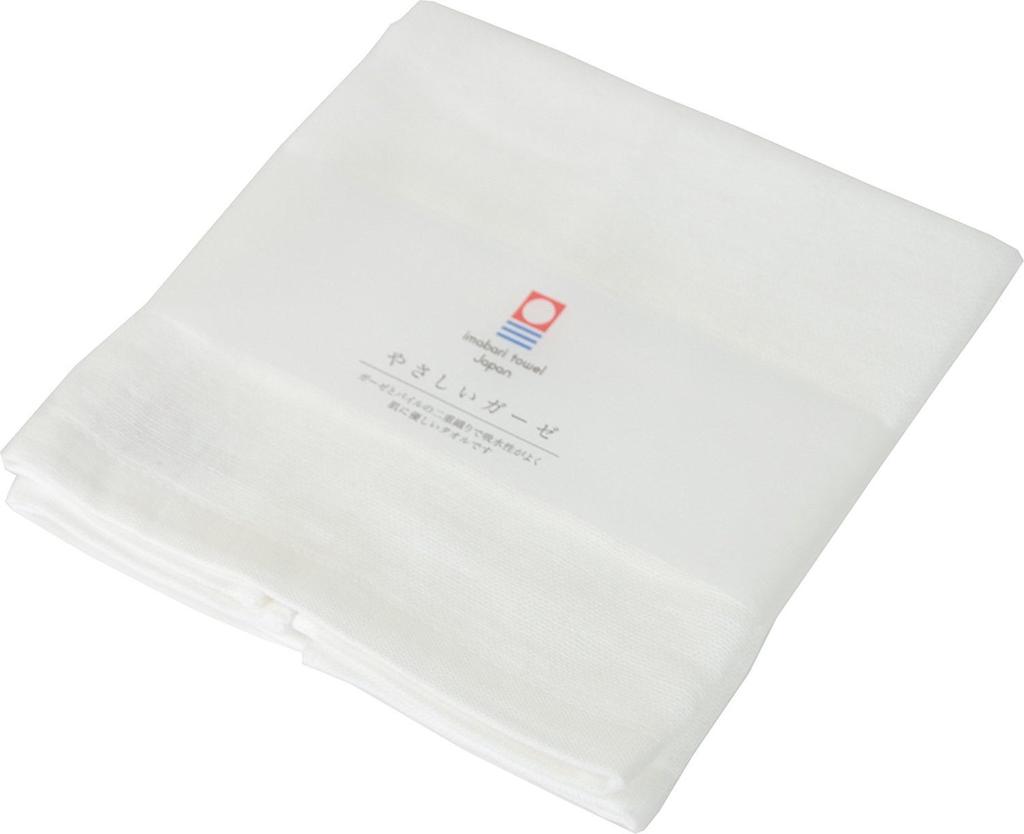 Maruyama Towel Imabari Towel Hand Gentle 34 x 36 cm Towel, Gauze, Washable, Absorbent, Quick-Drying, White, Approx.