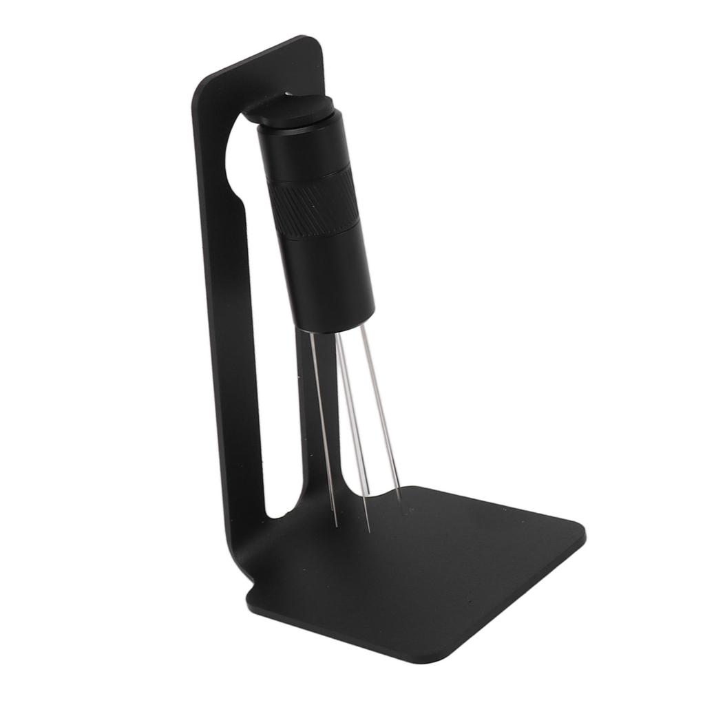 Coffee Stirrer Needle Black 6 Needles Aluminum Alloy Coffee Powder Hand Tamper Distributor for Coffee Bar Non