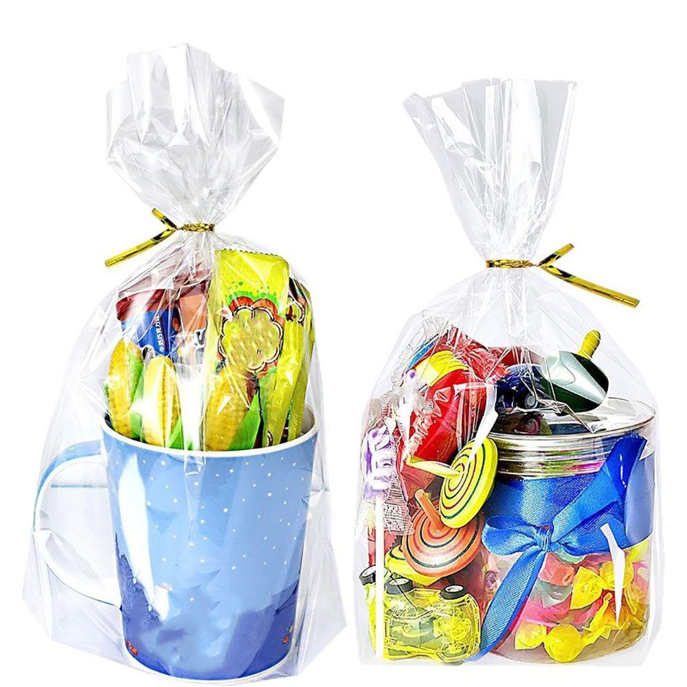 50pcs Bags Gifts Packaging Pouches Plastic Bakery Cookies Snack Bags  Wedding Party