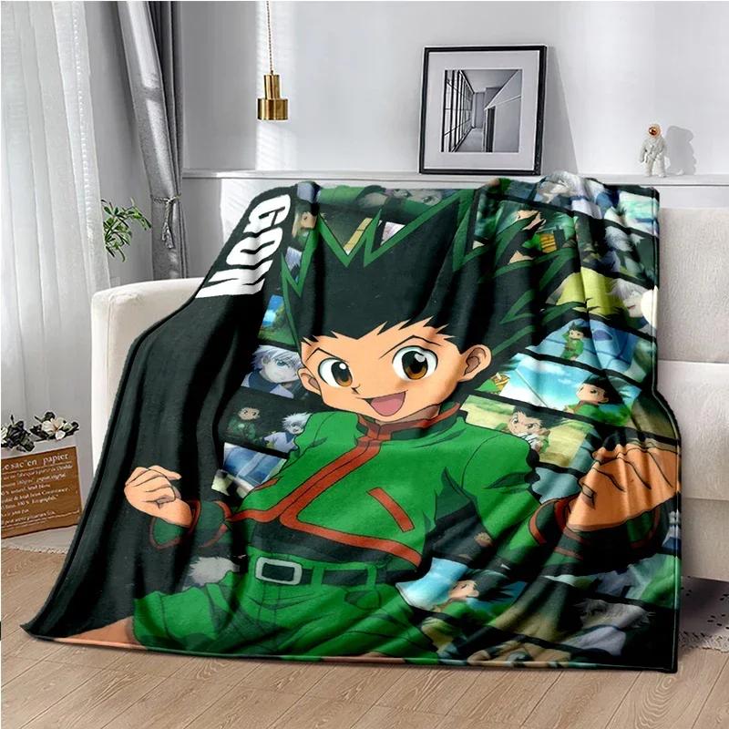 HUNTER X HUNTER Wurfdecke Anime Weiche Decke Leicht Warm Cartoon Decken für Kinderzimmer Schlafzimmer