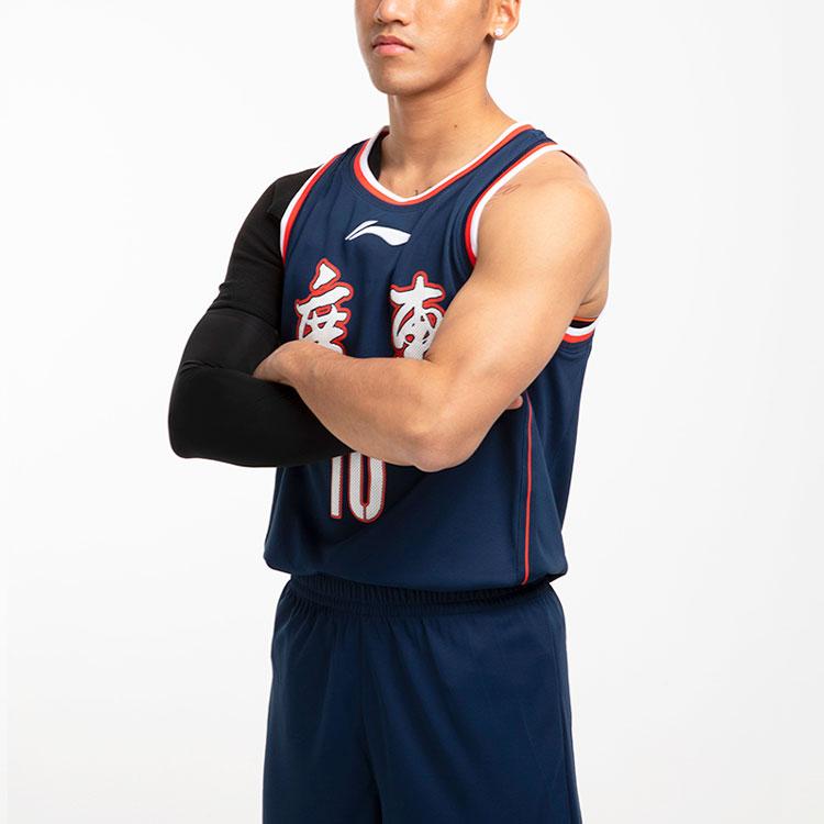 Li Ning Cba Series Round Neck Sleeveless Pullover Basketball Jersey Men jersey Dark-Blue AAYR759-1