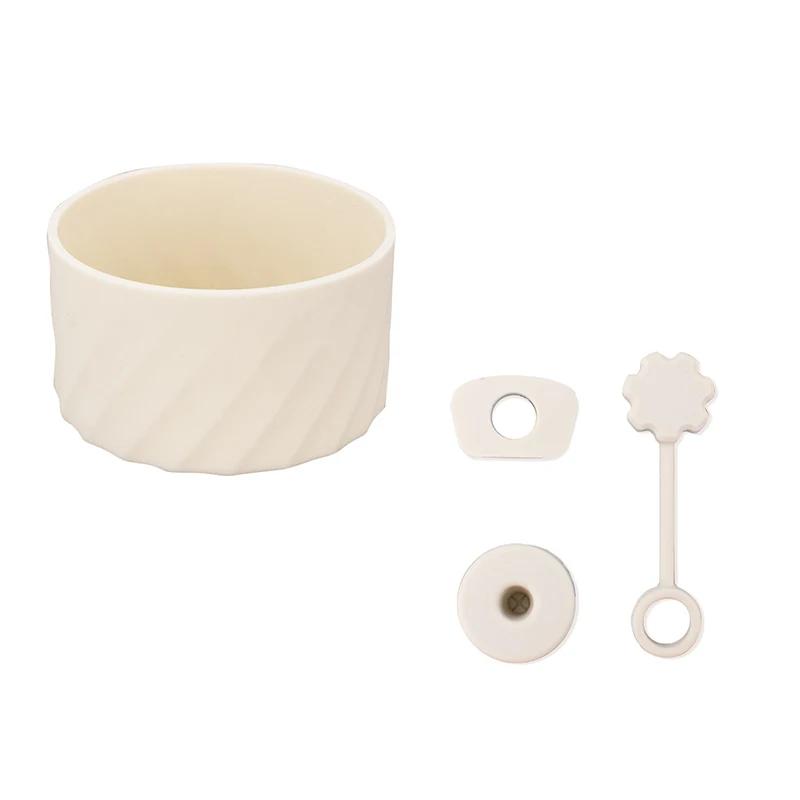 4Pcs Silicone Spill Proof Stopper Set for Tumbler 40oz Cup Protective Boot and Straw Covers Reusable Water Bottle Accessories