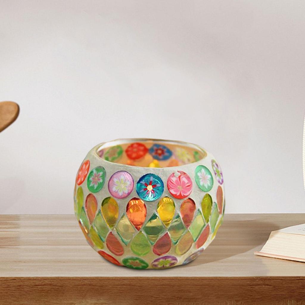 Tea Light Candle Holder Handmade Candle Multicolor Votive Candle Stand for