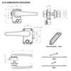 RV Toilet Door Lock Bathroom Door Lock Yacht RV Caravan Boat Latch Handle Knob Locks For Furniture Hardware Accessories