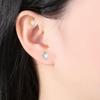 Heart Shape Little Monster Titanium Stud Earrings for Women with Diamond Details - Exquisite and Versatile Style