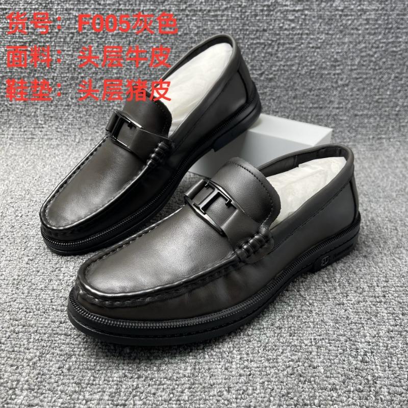 First layer cowhide men's leather shoes Doudou shoes genuine leather men's casual leather shoes medium men's shoes