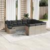 VidaXL Garden Lounge Set with Cushions 11 Pcs, Sofas with Adjustable Feet, Outdoor Furniture Set Patio Terrace, 3250101