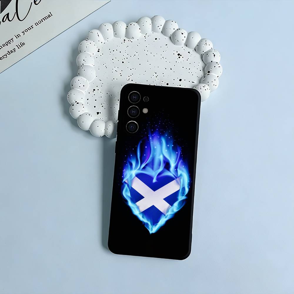 

S-Scotland Scottish Flag Soft Silicone Case for Samsung S25, S24, S21, S22, S23, S30, Ultra, S20, Plus, FE, Lite-Black Samsung S20plus5G