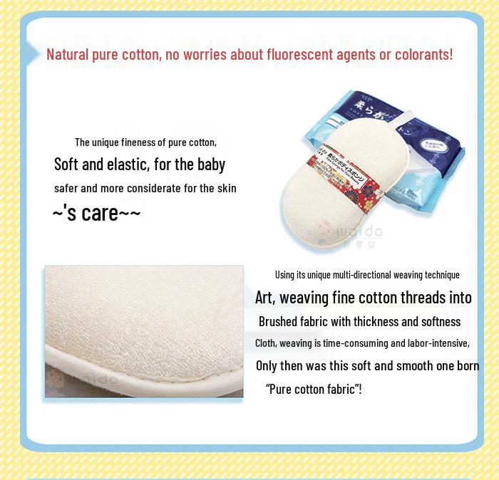 Newborn Baby Bath Sponge - Natural Bath Mitt with Cartoon Design