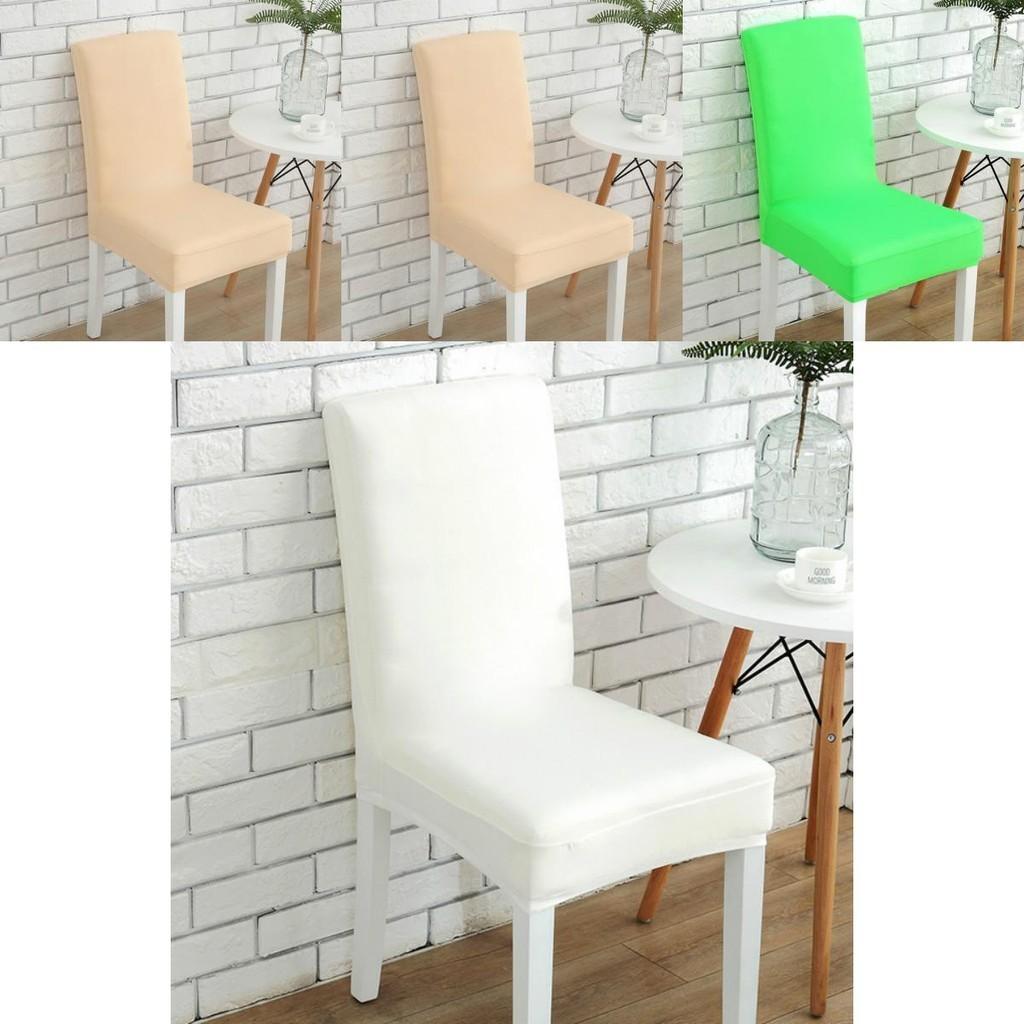 Weicher Stuhlbezug Einfarbig Elastische Überwürfe für Esszimmer