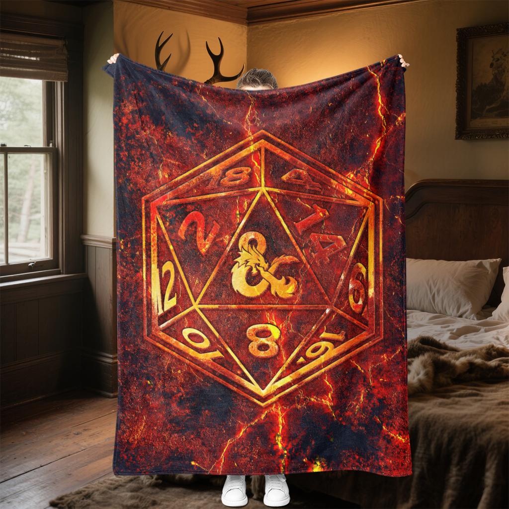 Coperta Dungeons Dragons Dadi Perfetta Per Tutte Le Stagioni Morbida Confortevole Divano Ufficio Pisolini Viaggi Regalo Festivo
