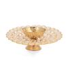 Brass Diya for Puja - Crystal Akhand Diya Oil Puja Lamp - Decorative Round for Home Office Gifts Pooja Articles-Diwali Gift Wedding GiftDecor