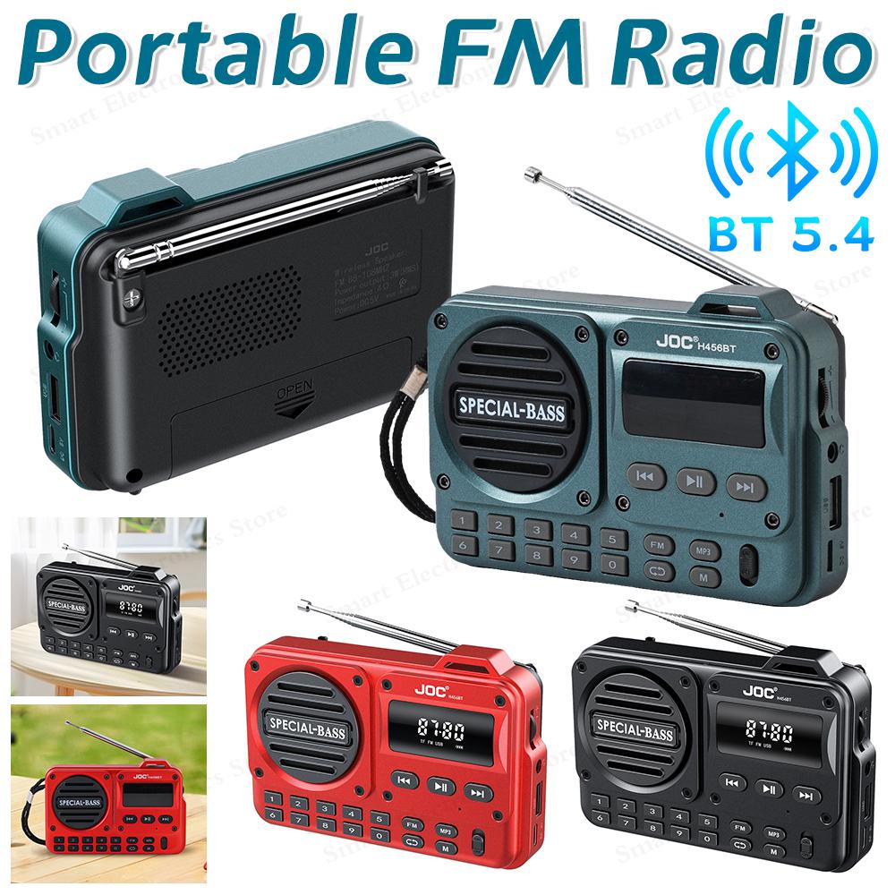 Portable FM Radio with LED Display Digital Radio Recorder BT 5 4 Radio Speaker Special Bass Sound Support TF Card for Home