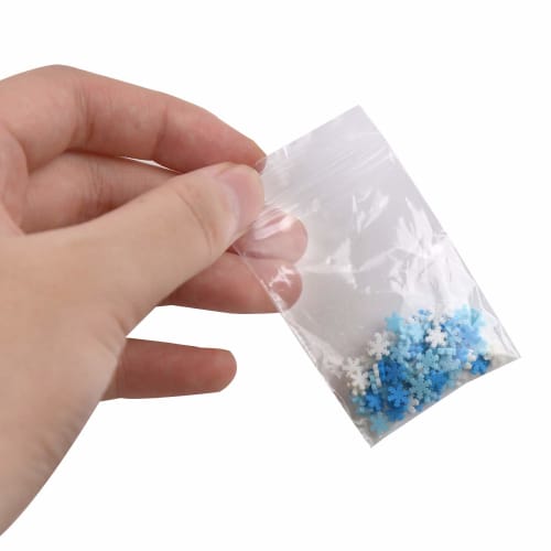 CINECE Zipper Bags, Small Dividers, Mini Transparent Poly Bags, Thick, with Zipper, Small