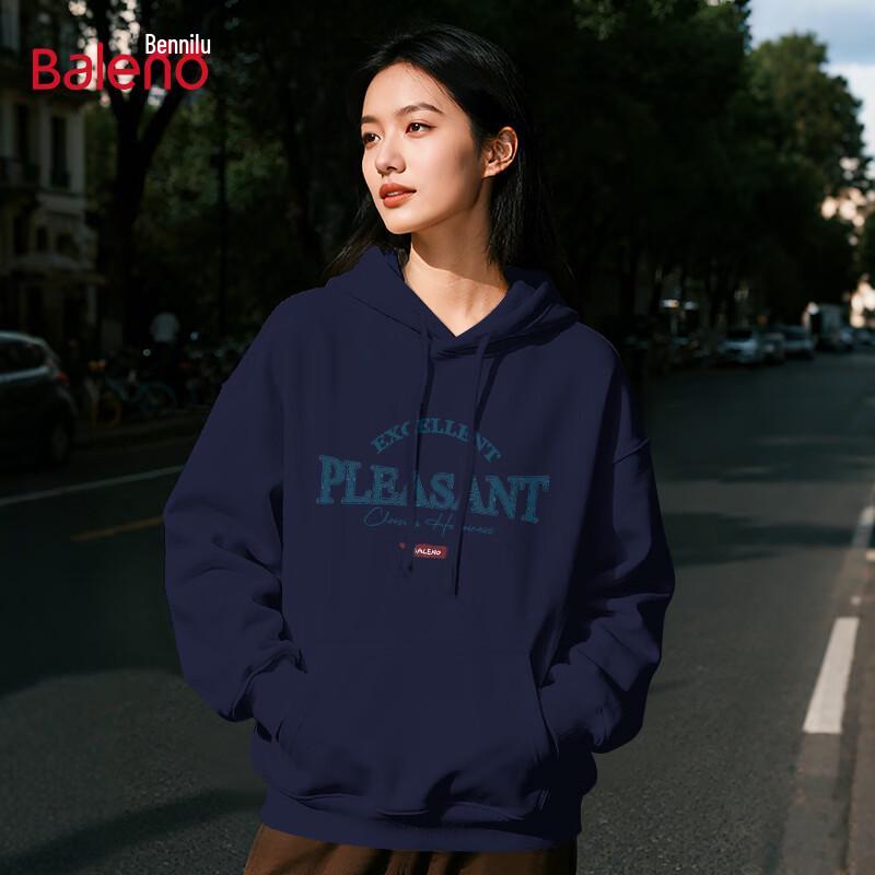 Baleno Women s Relaxed Fit Graphic Hooded Sweatshirt L