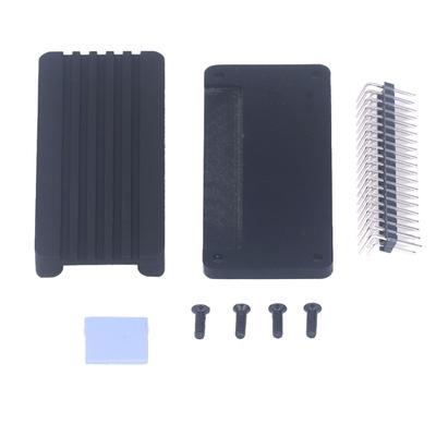 Aluminum Alloy Cooling Case Acrylic Bottom Shell Passive Cooling Enclosure for Raspberry Pi Bent