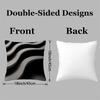 1pc Throw Pillow Cover, Black and White Striped Wave Pattern, Short Plush Pillowcase, Durable and Comfortable for Creating a Cozy Living Space