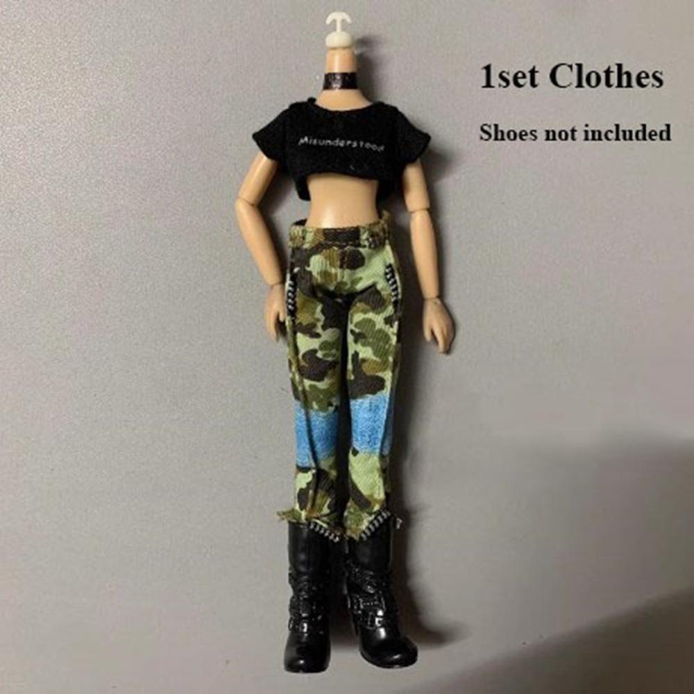 Kids Toys Doll Outfit Skirt Fashion T-shirt Pants Doll Dresses Clothes for 1/6 BJD 27~28cm Doll