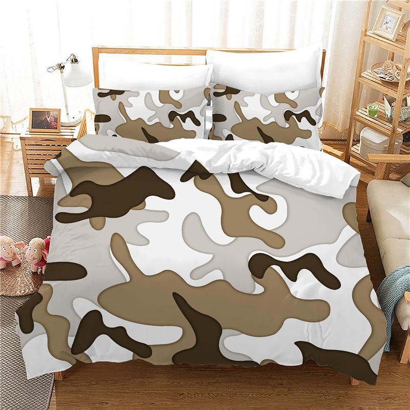 

Comforter Printed Camouflage S 100% Quality Super Soft Comfortable Cotton Beddings Home Textile 2/3 Pcs Bedroom Set Queen Comforter (quilt)-EU Single(135*200cm)3pcs