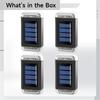 Solar Wall Lights, Outdoor Wash Wall Garden Lamp with ABS Construction, Adjustable Angle, LED Lighting, Solar Powered Garden Wall Decor, Waterproof