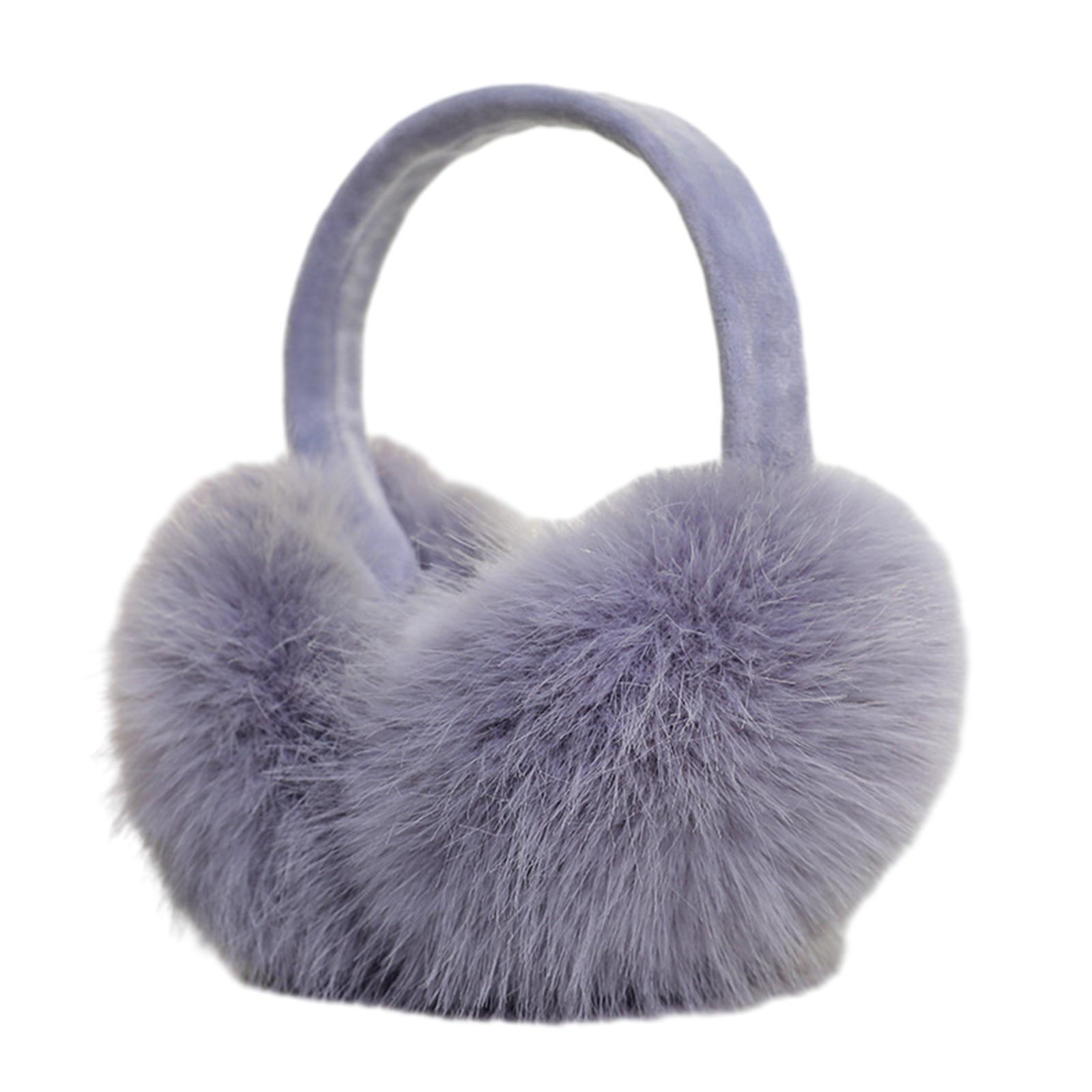 

Складные зимние наушники Мягкие и теплые накладки на уши для женщин, подростков, девочек Милые пушистые плюшевые защитники ушей Уличные наушники серый