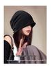 Korean Style Women's Slouchy Beanie - Autumn Winter Fashion, Versatile Roll-up, Warm for Postpartum and Cold Weather