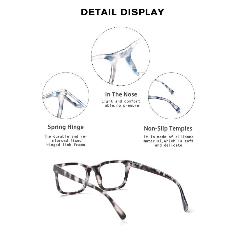 Turezing Reading Glasses Spring Hinge Tortoiseshell HD Readers Diopter +1.0 To +6.0 for Men and Women