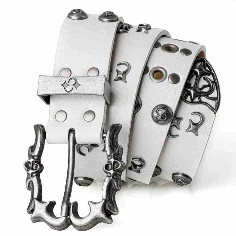 Carved Buckle Rivet Belt Spicy Girl Men Belt Trend Y2K Belt Jeans Accessories