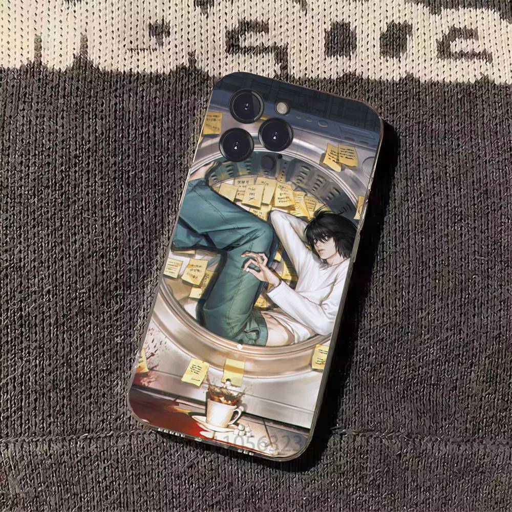

L-Lawliet D-Death Note Phone Case For iPhone17 16 15 14 13 12 11 Pro Xs Max Mini Plus Antislip Shockproof Hard iPhone13PRO