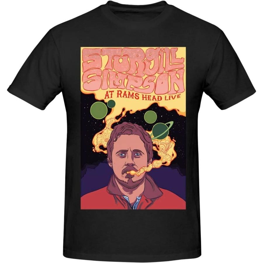 Sturgill Music Simpson Футболка Мужская Персонализированная С коротким рукавом Модная Графическая Футболка Крутые Повседневные Топы Черный(3) S