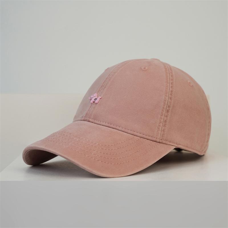 Pony Embroidery Sunshade Baseball Cap Spring Summer Sun Hat розовый