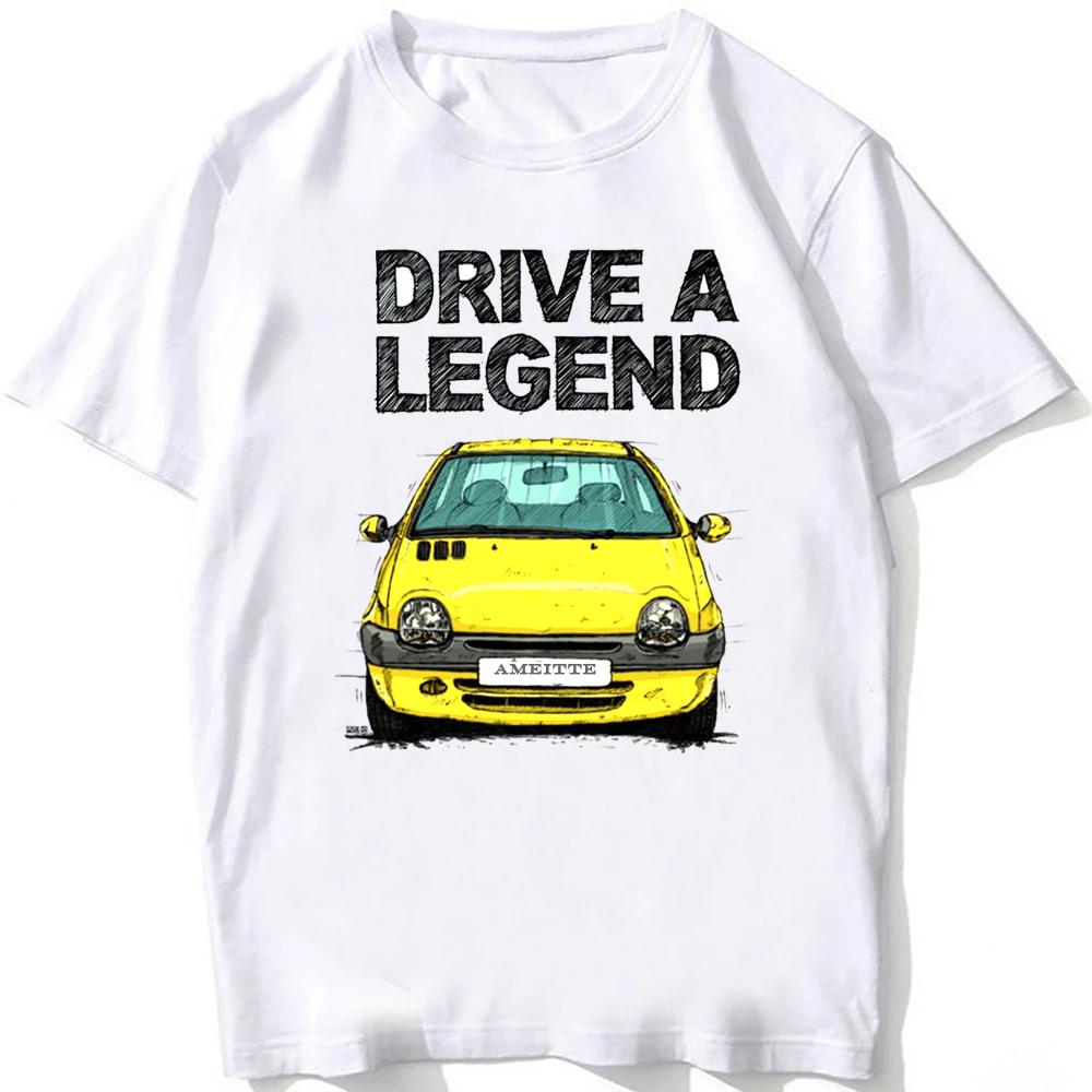 

New Summer Men Short Sleeve Drive A Legend Twingo Late Halogen Model Sport Car T-ShirtBoy White Tees Mans Casual Tops 4XL