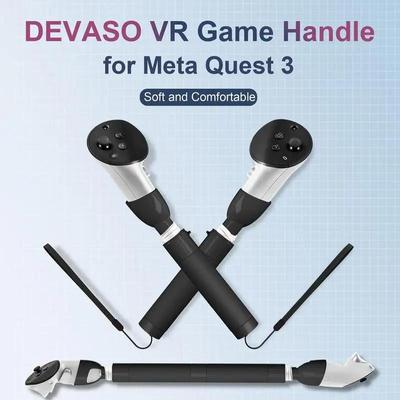 Alça de extensão para Meta Quest 3 Acessórios Cabo do controlador VR Extensão de haste Cabos de sabre de luz para Meta Quest3