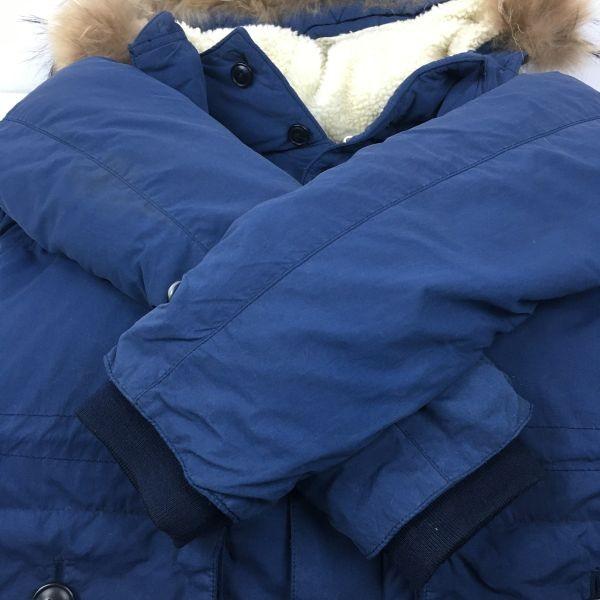 BEAMS Cappotto da uomo taglia S 80% piumino capispalla giacca stile mod blu navy(USATO)
