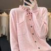 Sweaters Coat Cardigan for Women Winter Oversize Fleece Thickened Solid Color Loose Long Sleeve Knit Sweaters Coat