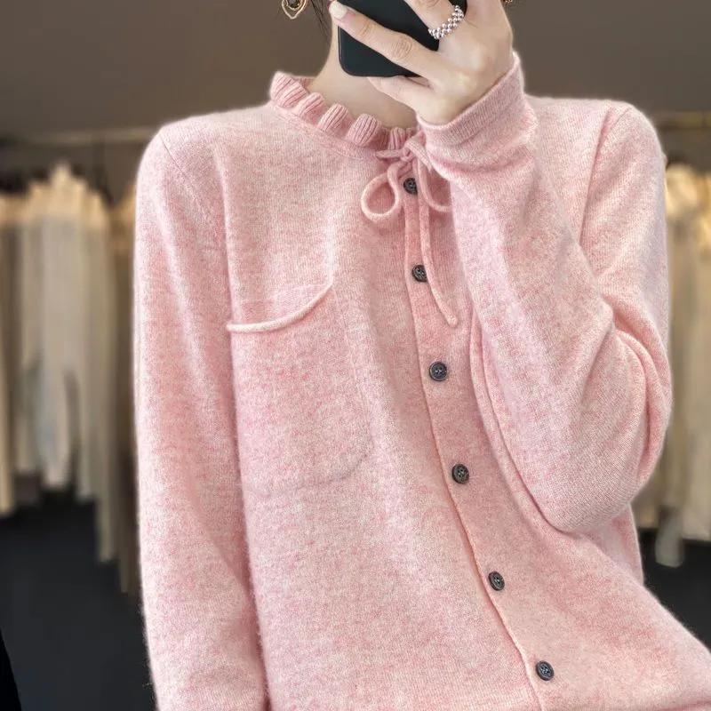Sweaters Coat Cardigan for Women Winter Oversize Fleece Thickened Solid Color Loose Long Sleeve Knit Sweaters Coat