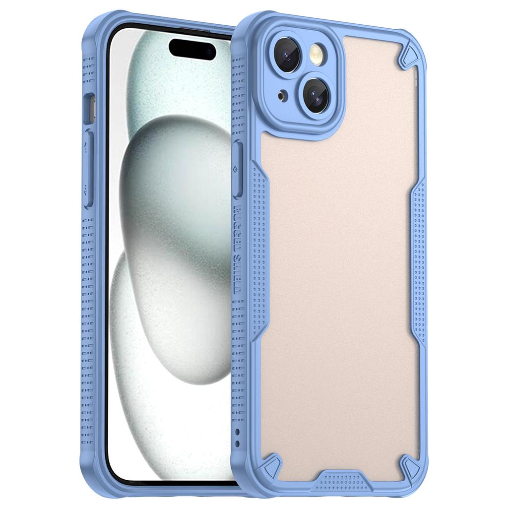 Armor Series For iPhone 15 Case PC+TPU Semi-Transparent Frosted Finish Protective Phone Cover