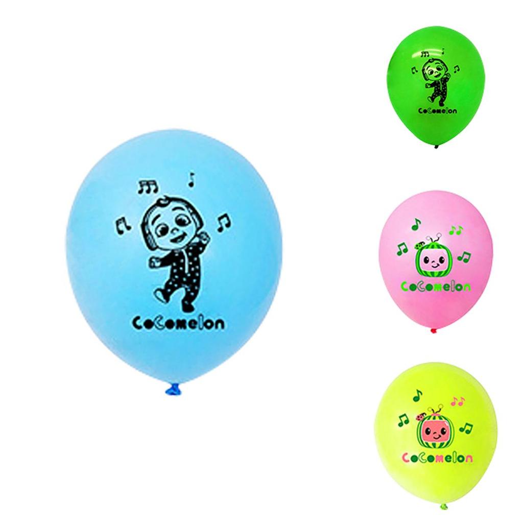 Cocomelon Themed Multi Latex Balloons Colorful Kids Birthday Party Decor Supplies