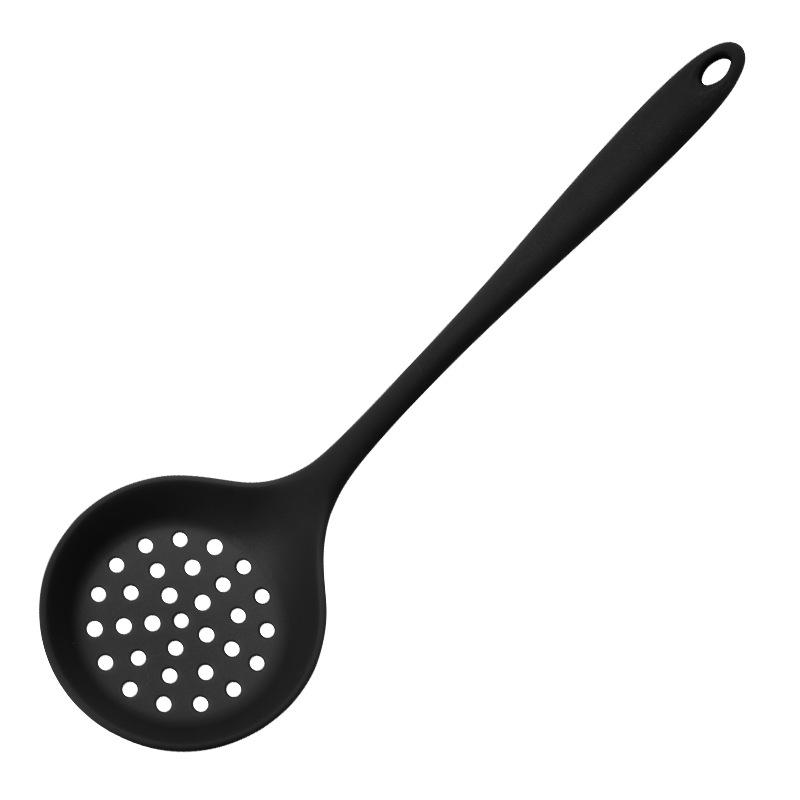 Silicone Heat-Resistant Non-Stick Kitchen Utensil Set: Spatula, Spoon, Colander - 5 Pieces